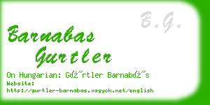 barnabas gurtler business card